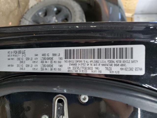 3C6TR5JT7FG618033 - 2015 RAM 2500 SLT შავი ფოტო 12