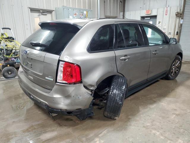 2FMDK3J96DBB00808 - 2013 FORD EDGE SEL GRAY photo 3