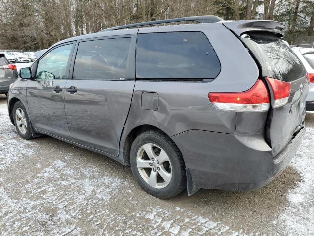 5TDZK3DC1DS398345 - 2013 TOYOTA SIENNA GRAY photo 2