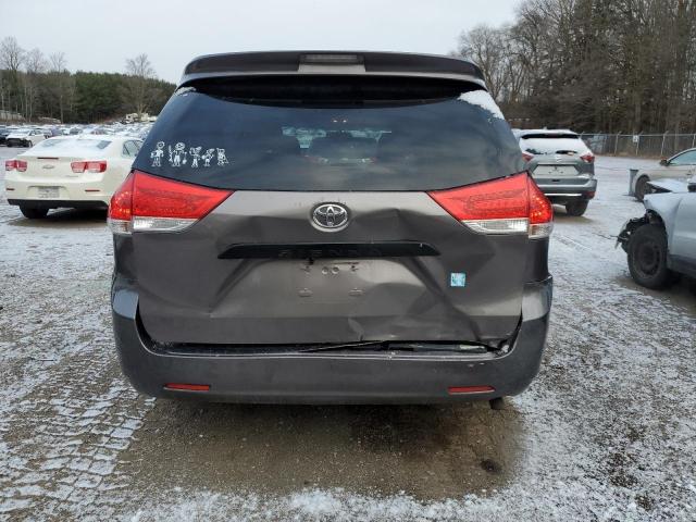 5TDZK3DC1DS398345 - 2013 TOYOTA SIENNA GRAY photo 6