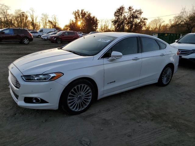 3FA6P0RU9ER265119 - 2014 FORD FUSION TITANIUM HEV WHITE photo 1