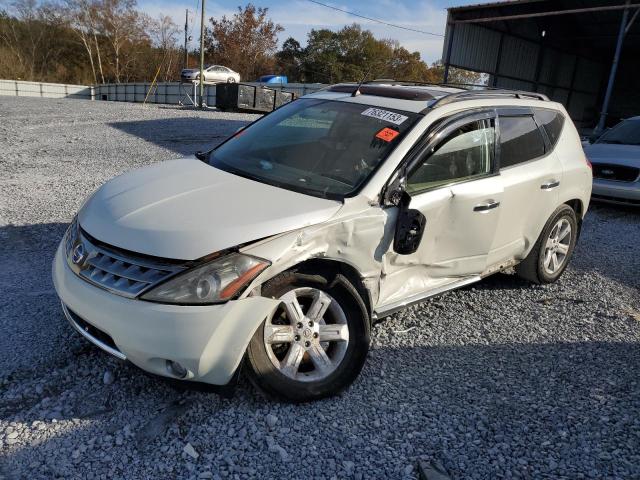 JN8AZ08T87W518278 - 2007 NISSAN MURANO SL WHITE photo 1