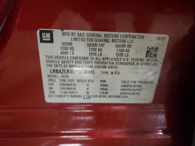 LRBAZLR46PD030445 - 2023 BUICK ENVISION PREFERRED ბურგუნდია ფოტო 13