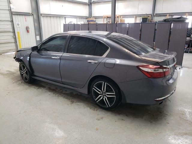 1HGCR2F52HA060497 - 2017 HONDA ACCORD SPORT GRAY photo 2