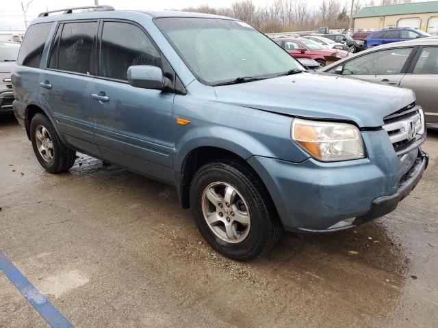 5FNYF28657B036218 - 2007 HONDA PILOT EXL BLUE photo 4