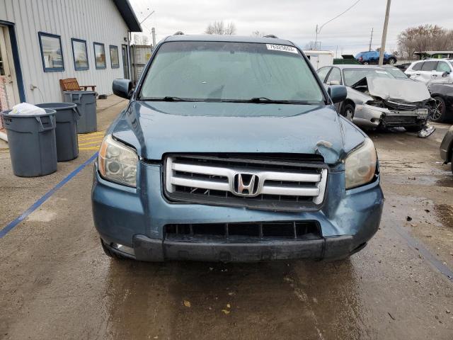 5FNYF28657B036218 - 2007 HONDA PILOT EXL BLUE photo 5