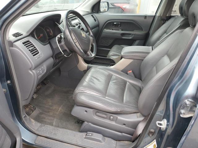 5FNYF28657B036218 - 2007 HONDA PILOT EXL BLUE photo 7