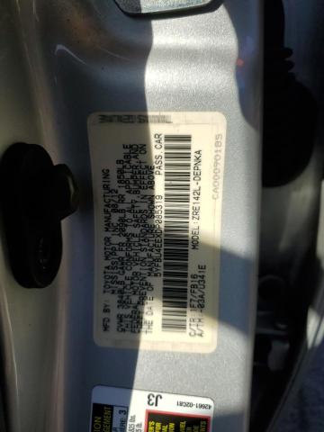 5YFBU4EEXDP085319 - 2013 TOYOTA COROLLA BASE SILVER photo 13