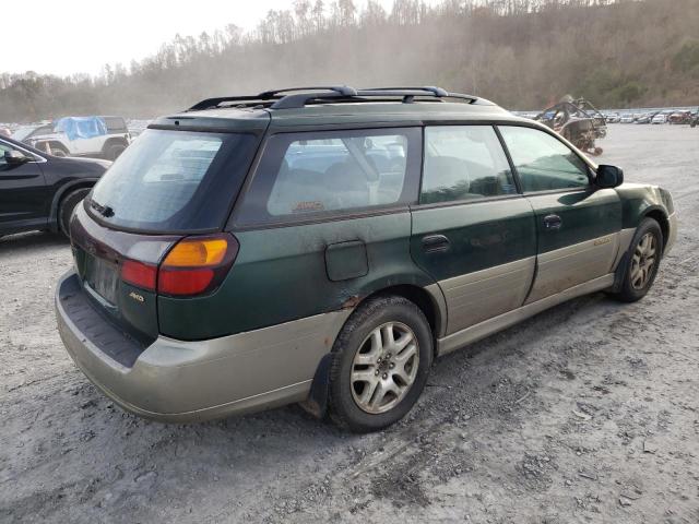 4S3BH665827607510 - 2002 SUBARU LEGACY OUTBACK GREEN photo 3