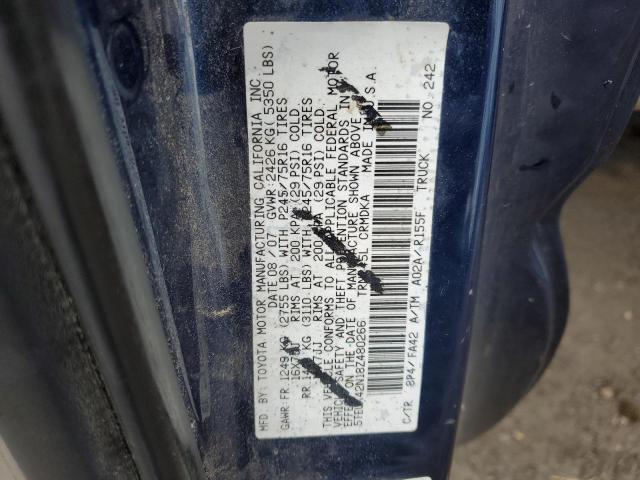 5TEUX42N18Z480266 - 2008 TOYOTA TACOMA ACCESS CAB ლურჯი ფოტო 12