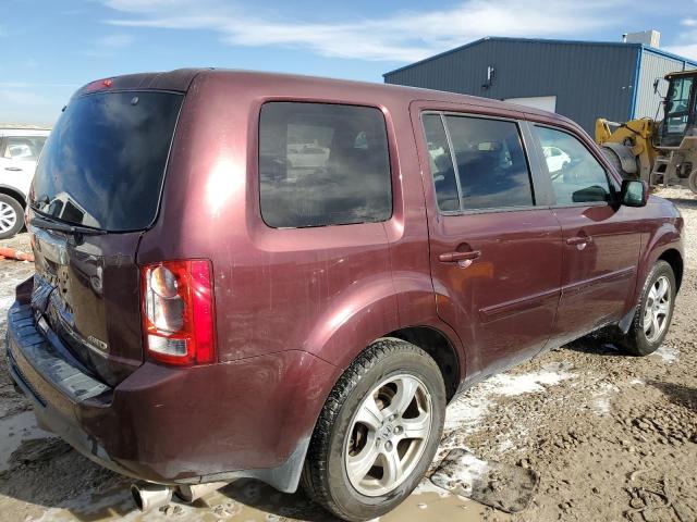 5FNYF4H57FB059887 - 2015 HONDA PILOT EXL BURGUNDY photo 3