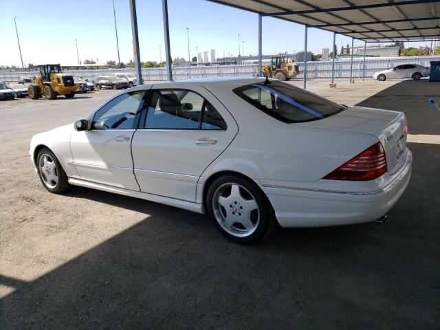 WDBNG78J32A262968 - 2002 MERCEDES-BENZ S 600 WHITE photo 2