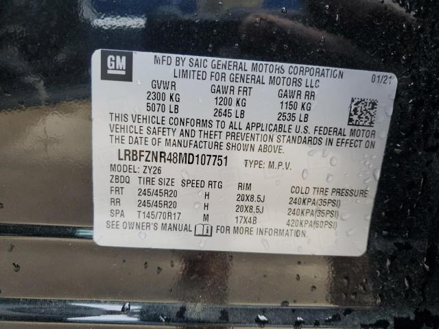 LRBFZNR48MD107751 - 2021 BUICK ENVISION ESSENCE BLACK photo 13