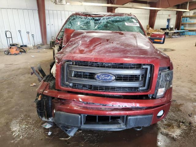 1FTFW1ET0EKD57806 - 2014 FORD F150 SUPERCREW RED photo 5