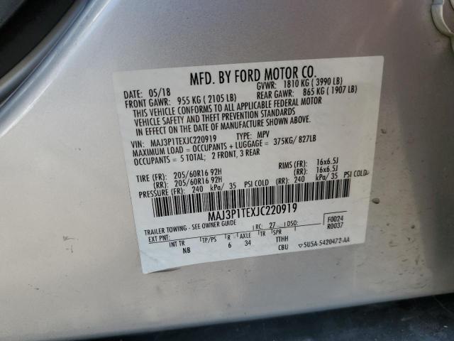 MAJ3P1TEXJC220919 - 2018 FORD ECOSPORT SE Gümüş foto 13