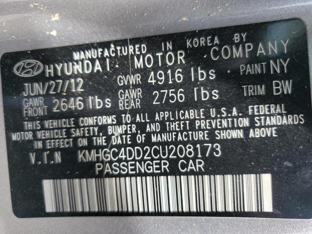 KMHGC4DD2CU208173 - 2012 HYUNDAI GENESIS 3.8L SILVER photo 13