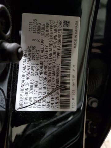2HGFC2F88MH550446 - 2021 HONDA CIVIC SPORT 黑色 照片 12