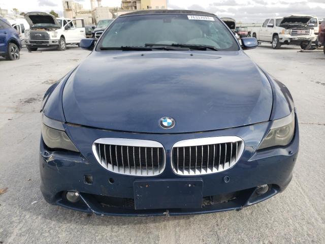 WBAEK73405B328454 - 2005 BMW 645 CI AUTOMATIC BLUE photo 5