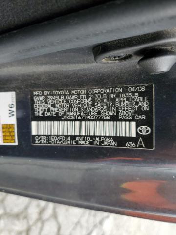 JTKDE167190277758 - 2009 TOYOTA SCION TC ნაცრისფერი ფოტო 12