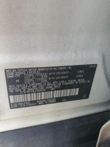 2T3F1RFV9LC104079 - 2020 TOYOTA RAV4 LE WHITE photo 13