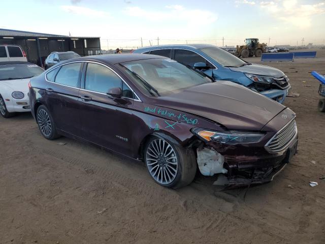 3FA6P0RU9HR266940 - 2017 FORD FUSION TITANIUM HEV PURPLE photo 4