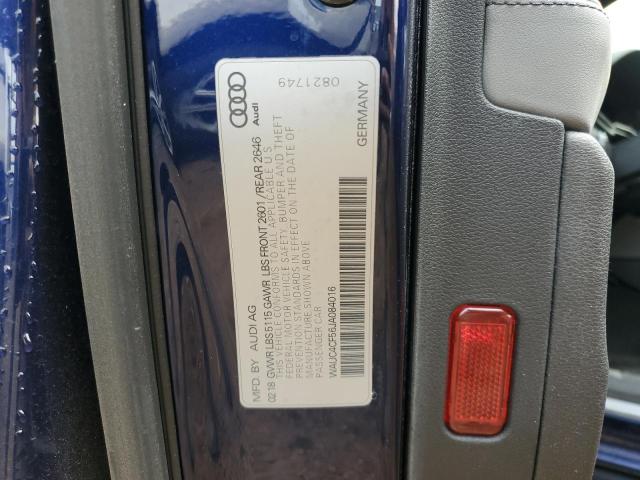 WAUC4CF56JA084016 - 2018 AUDI S5 PRESTIGE BLUE photo 13