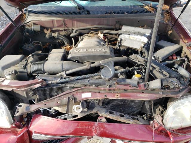 5TBBT44134S451140 - 2004 TOYOTA TUNDRA ACCESS CAB SR5 MAROON photo 11