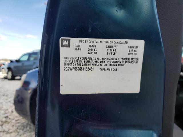 2G2WP552661152461 - 2006 PONTIAC GRAND PRIX 蓝色 照片 12