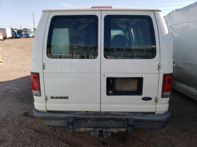 1FTNE24W36HB11430 - 2006 FORD ECONOLINE E250 VAN WHITE photo 6