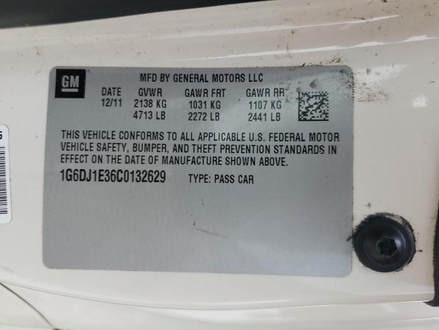 1G6DJ1E36C0132629 - 2012 CADILLAC CTS PERFORMANCE COLLECTION Creme Foto 13