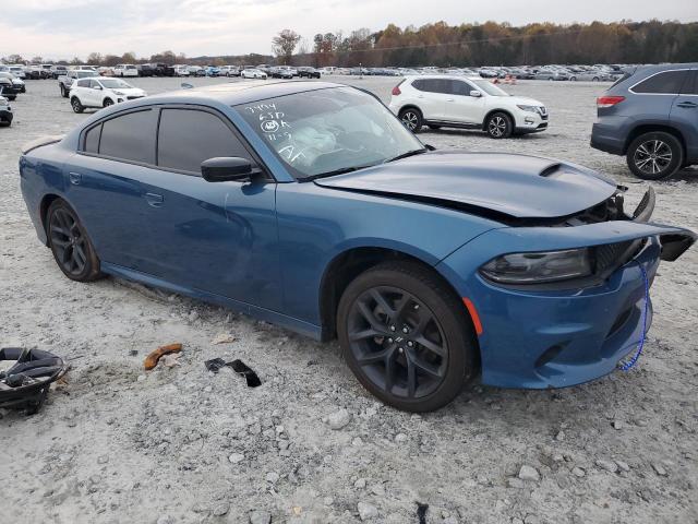 2C3CDXHG7MH653474 - 2021 DODGE CHARGER GT BLUE photo 4