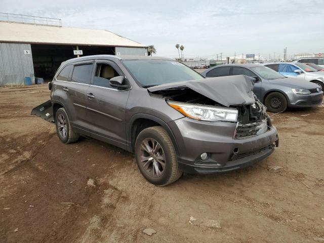 5TDKKRFH8FS086345 - 2015 TOYOTA HIGHLANDER XLE GRAY photo 4
