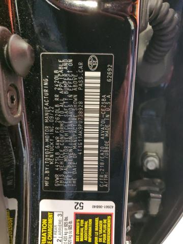 4T1G11AK9PU738928 - 2023 TOYOTA CAMRY SE NIGHT SHADE BLACK photo 12