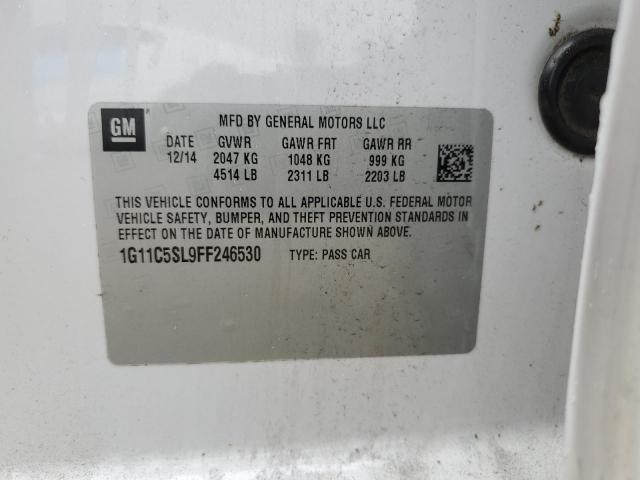 1G11C5SL9FF246530 - 2015 CHEVROLET MALIBU 1LT 白色 照片 12