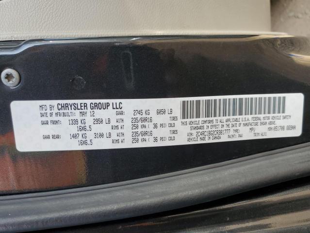 2C4RC1BG2CR381777 - 2012 CHRYSLER TOWN & COU TOURING 石墨色 照片 14