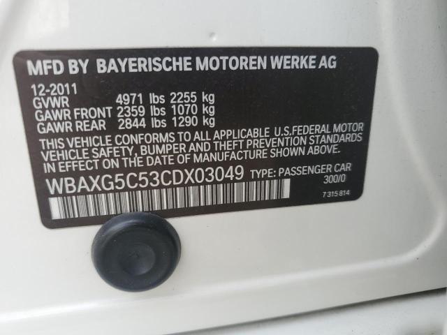 WBAXG5C53CDX03049 - 2012 BMW 528 I WHITE photo 12