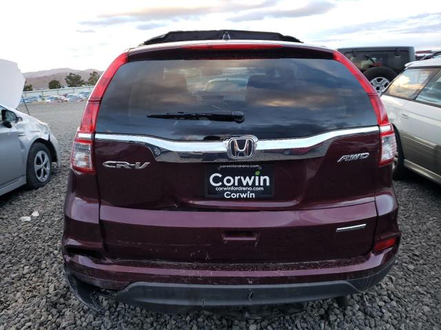 2HKRM4H49GH694842 - 2016 HONDA CR-V SE BURGUNDY photo 6