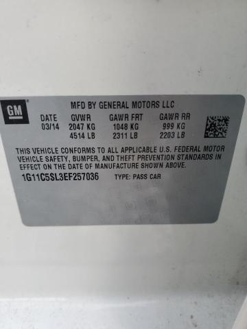 1G11C5SL3EF257036 - 2014 CHEVROLET MALIBU 1LT Ağ foto 12