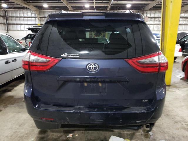 5TDKZ3DC7LS069466 - 2020 TOYOTA SIENNA LE BLUE photo 6