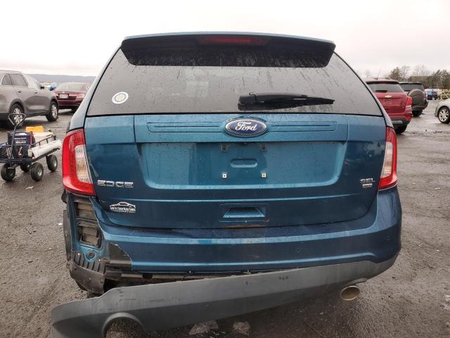 2FMDK4JC1BBA55484 - 2011 FORD EDGE SEL BLUE photo 6