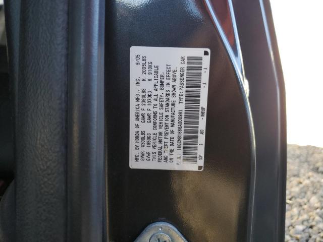 1HGCM81666A000981 - 2006 HONDA ACCORD EX CHARCOAL photo 12