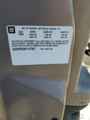 2G2WP552661127267 - 2006 PONTIAC GRAND PRIX 米色 照片 12