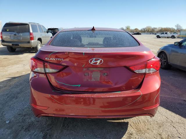 5NPDH4AEXGH705414 - 2016 HYUNDAI ELANTRA SE RED photo 6