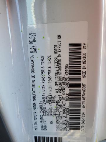 3TYSZ5AN1MT036261 - 2021 TOYOTA TACOMA ACCESS CAB თეთრი ფოტო 13