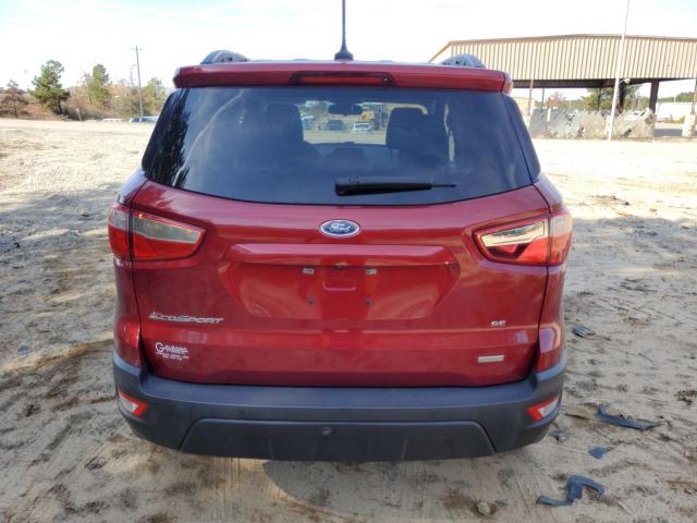 MAJ3S2GE9KC282876 - 2019 FORD ECOSPORT SE BURGUNDY photo 6