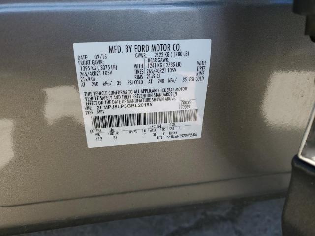 2LMPJ8LP3GBL20165 - 2016 LINCOLN MKX RESERVE Boz foto 12