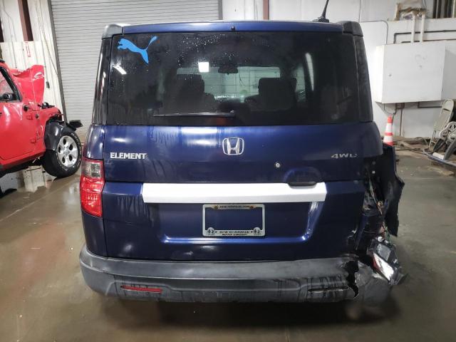 5J6YH28739L005336 - 2009 HONDA ELEMENT EX BLUE photo 6