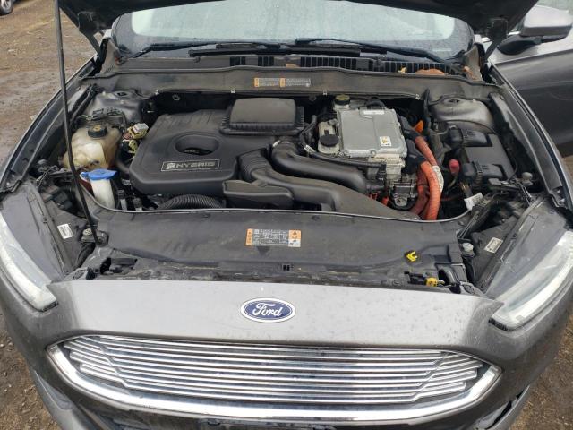 3FA6P0UU5ER317174 - 2014 FORD FUSION S HYBRID GRAY photo 11