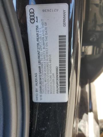 WAUHGAFC8GN089882 - 2016 AUDI A6 PRESTIGE შავი ფოტო 12