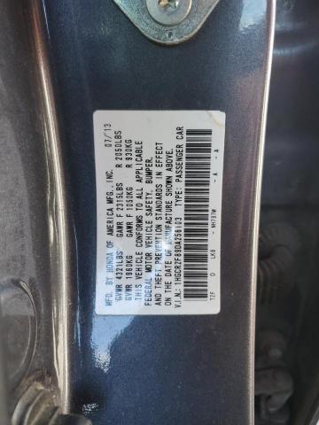 1HGCR2F89DA256103 - 2013 HONDA ACCORD EXL GRAY photo 12